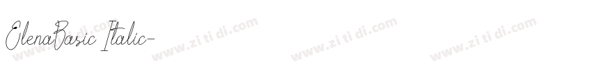 ElenaBasic Italic字体转换